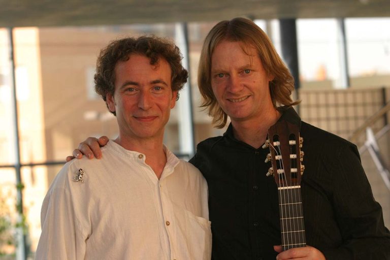 Con David Russell en el VI Encuentro Internacional de Guitarra “Ciudad de Torrent”, junio 2004
