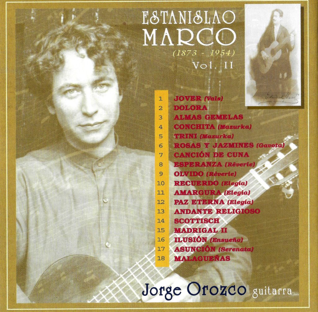 Back cover del booklet del CD Estanislao Marco, volúmen 2